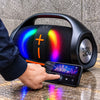 Bocina Bluetooth con Luces LED, Asa de Transporte y Sonido Envolvente