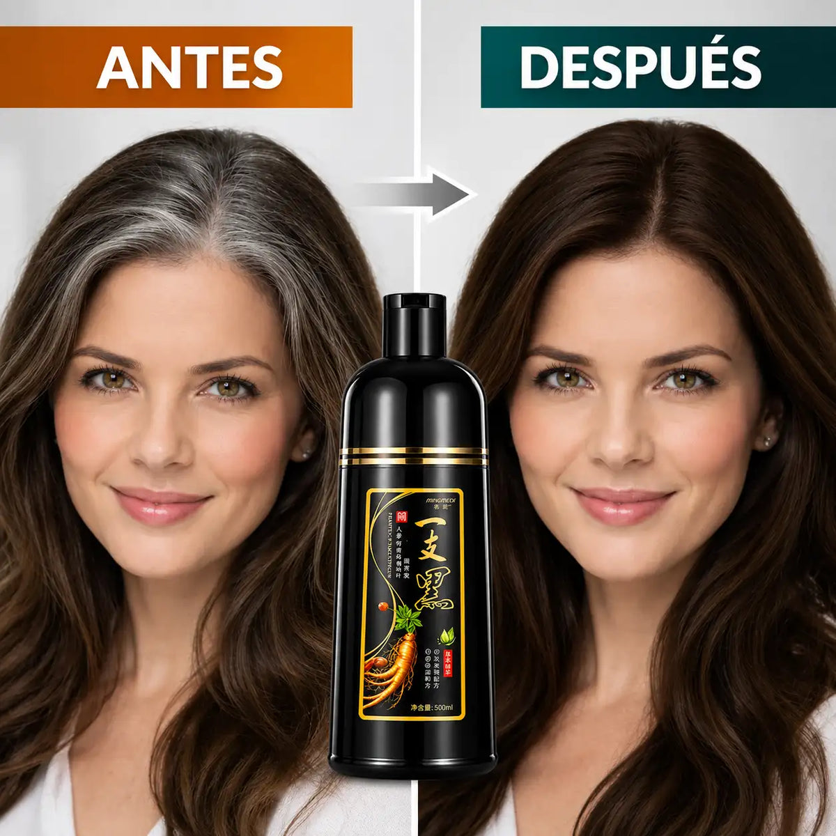 Dile Adiós a las Canas en 8 Minutos – Fórmula Natural + Envío Gratis