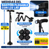 Bastón Ortopédico Plegable con Luz LED y Base Antideslizante de 4 Apoyos