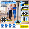 Bastón Ortopédico Plegable con Luz LED y Base Antideslizante de 4 Apoyos