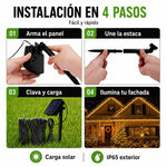Luces Navideñas Solares para Exterior