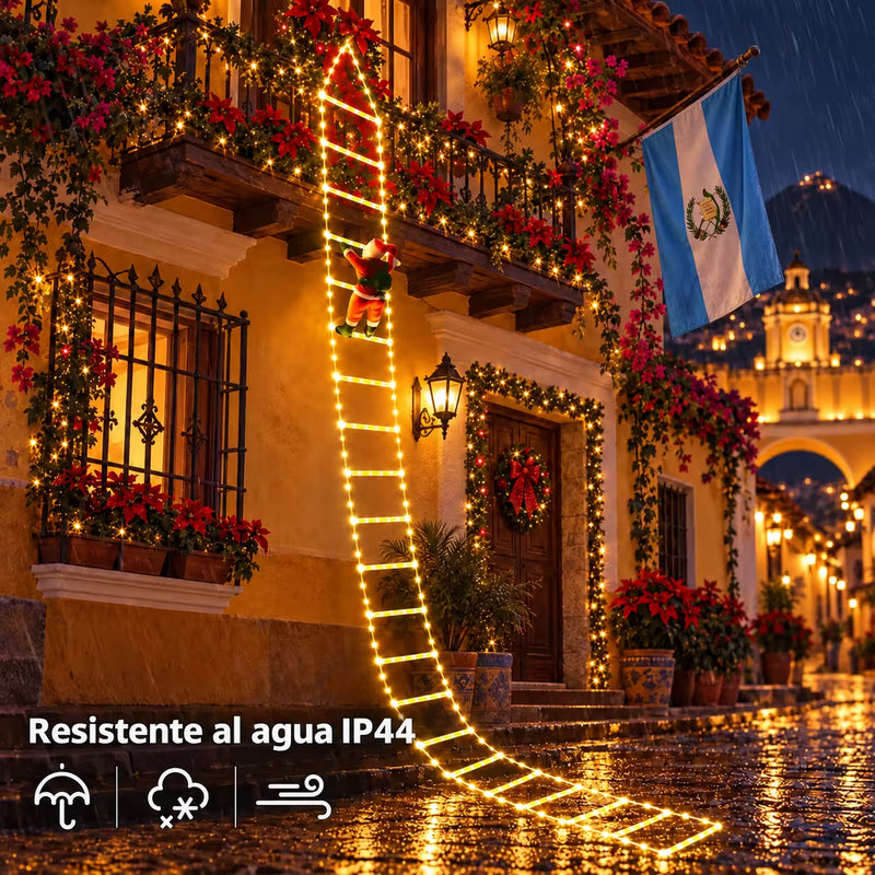 SantaLadder™ – Escalera LED Navideña de 2 Metros con Papá Noel 🎄