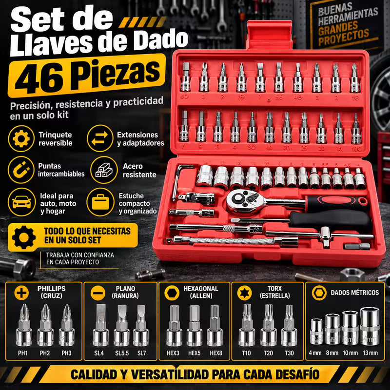 TorquePro 46® – El set 46 en 1 que convierte cualquier reparación en un trabajo fácil 🛠️