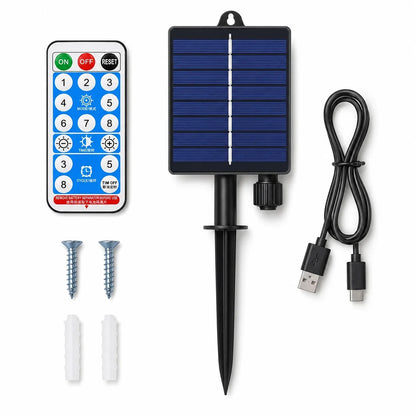 Luces Navideñas Solares LED Multicolor – Para Exterior/Interior