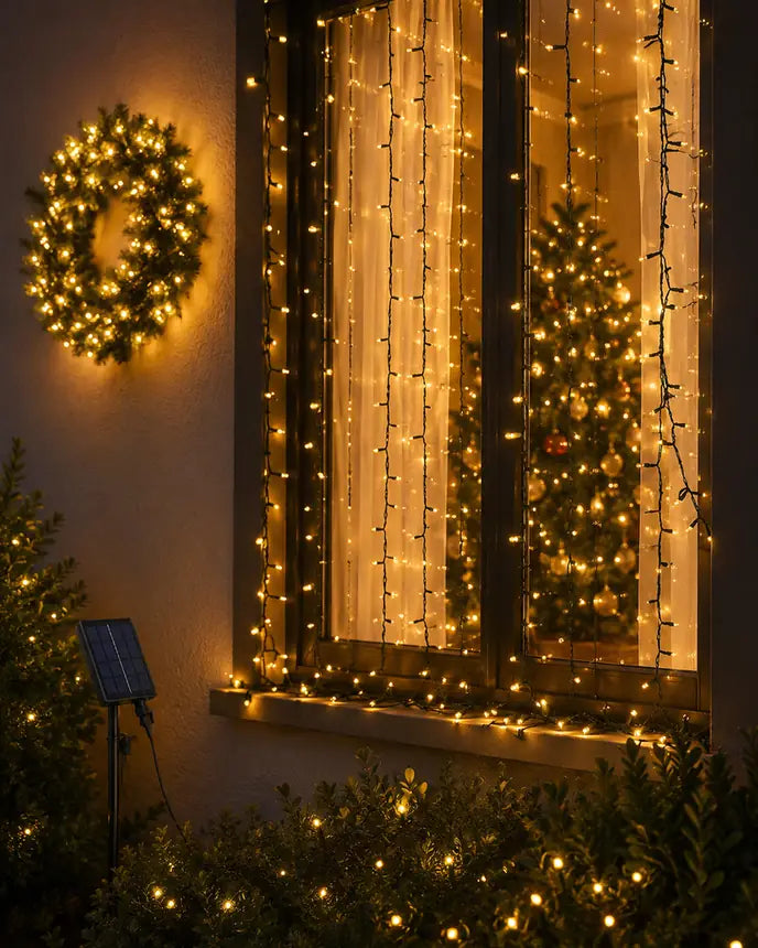 Luces Navideñas Solares LED Multicolor – Para Exterior/Interior