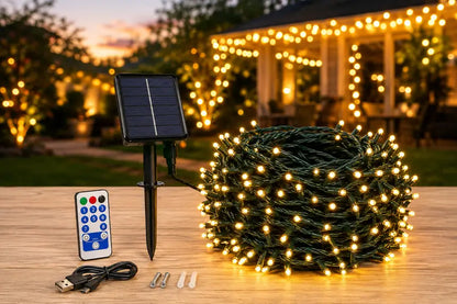 Luces Navideñas Solares LED Multicolor – Para Exterior/Interior