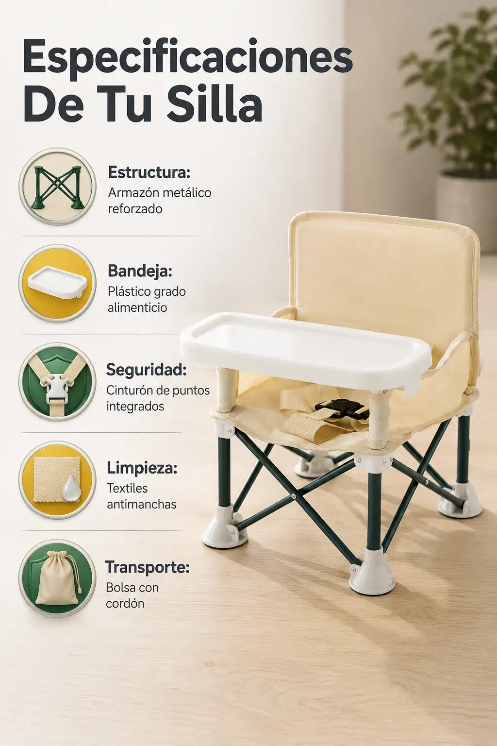 Silla de Comedor Para Bebe 6